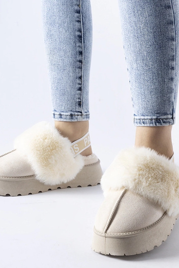 Chaussons isolants beige...