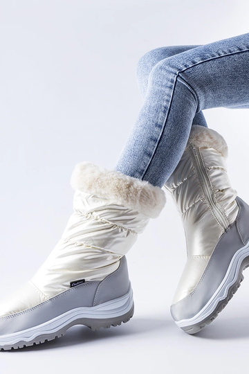 Bottes d’hiver gris perle...