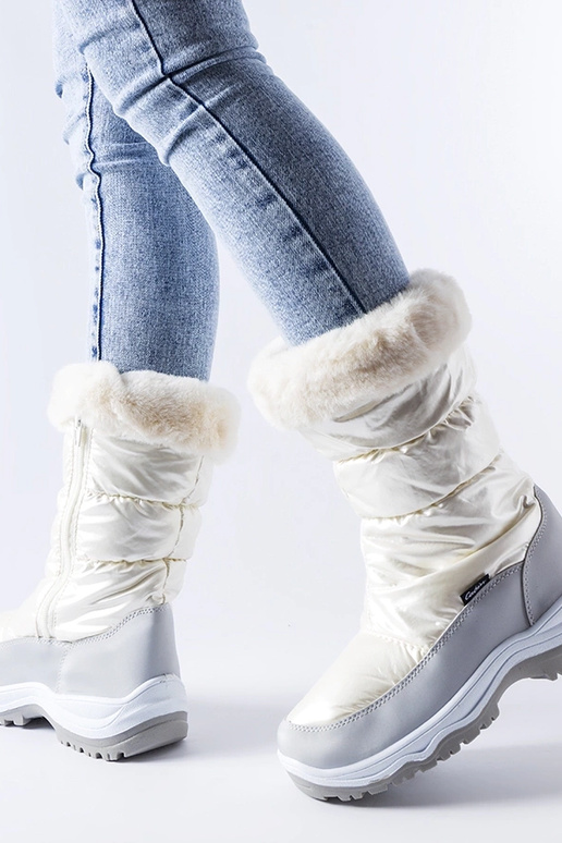 Parelsgrijze gevoerde snowboots Tronzano