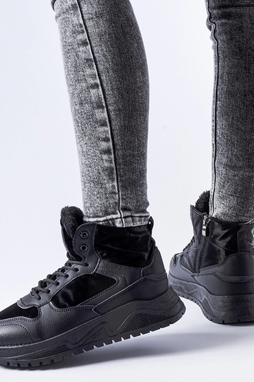 Schwarze isolierte High-Top-Sneakers „Malles“ 2