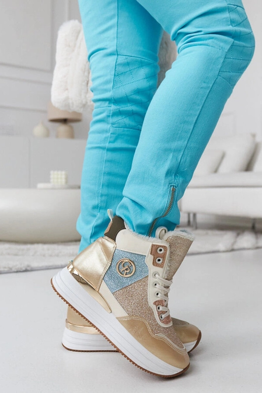 Deleon guld glitter isolerede sneakers