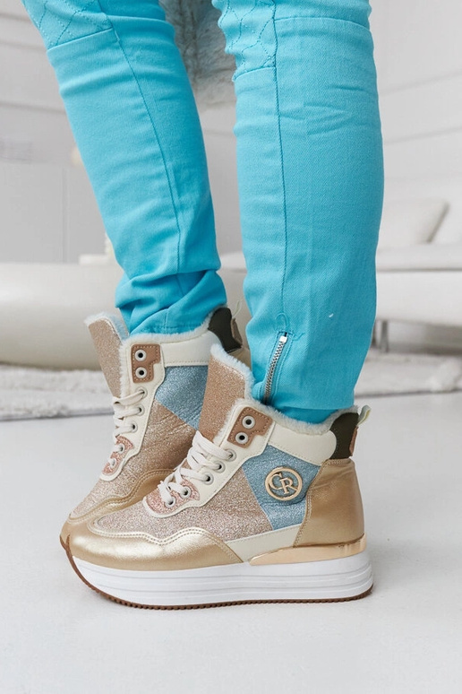 Deleon guld glitter isolerede sneakers