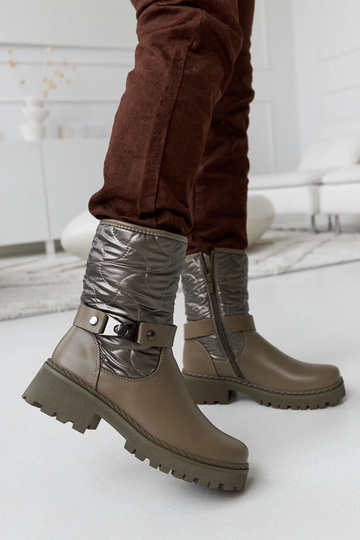 Bottines isolantes vertes à...