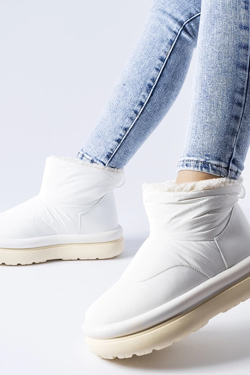 Weiße gefütterte Schneestiefel Linwood