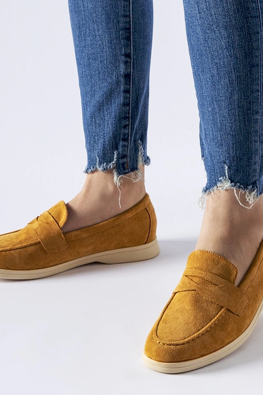 Donker zandkleurige kunstsuède string...