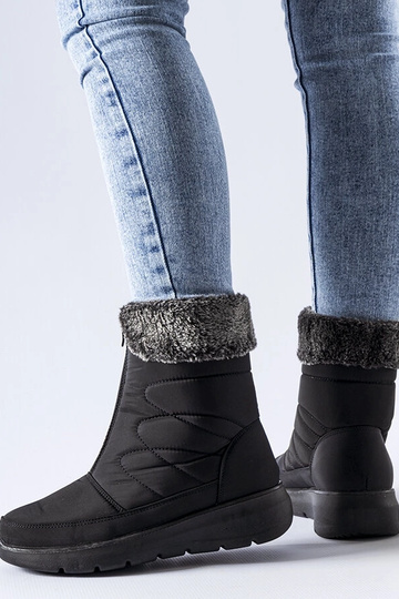 Schwarze Schneestiefel mit...