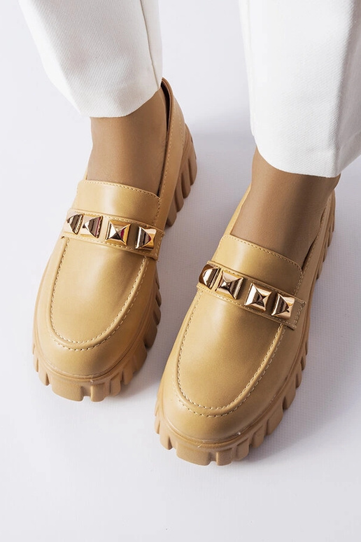 Beige Loafer mit Plateausohle Frisco Beige Loafer mit Plateausohle Frisco