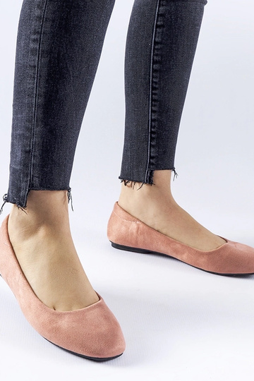 Jules – Dunkelrosa Ballerinas aus Wildlederimitat