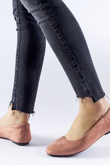 Ballerines en faux suède rose foncé Jules 2
