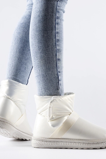 Bottes de neige courtes brillantes beiges Delaune