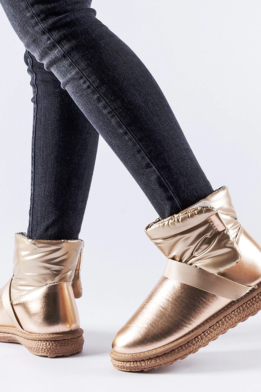 Bottes de neige courtes marron...