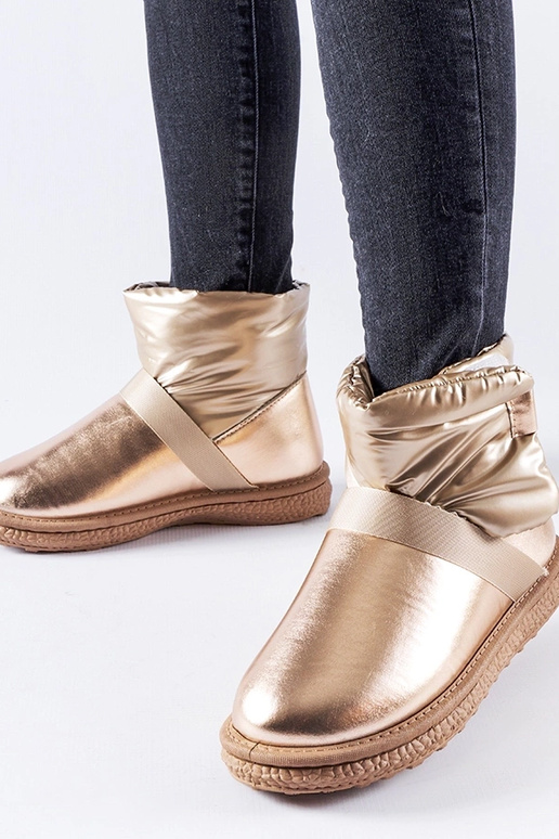 Bottes de neige courtes marron...