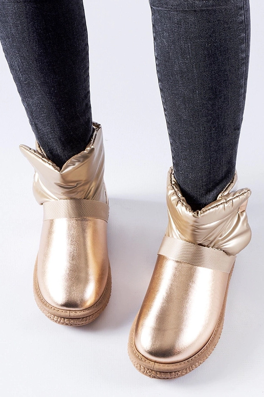 Bottes de neige courtes marron...