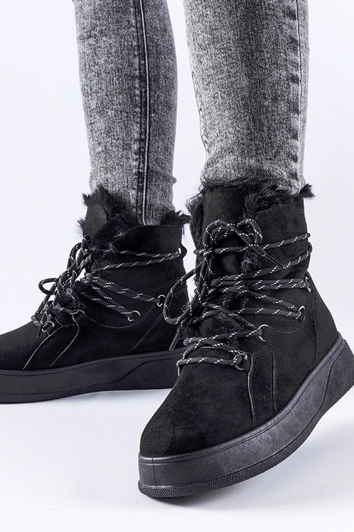 Sorte Rancourt platform snestøvler