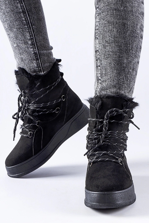 Sorte Rancourt platform snestøvler