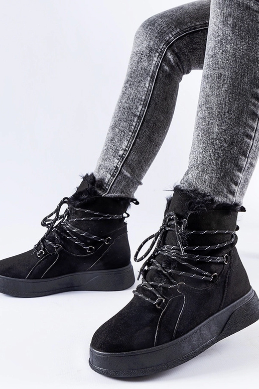 Sorte Rancourt platform snestøvler