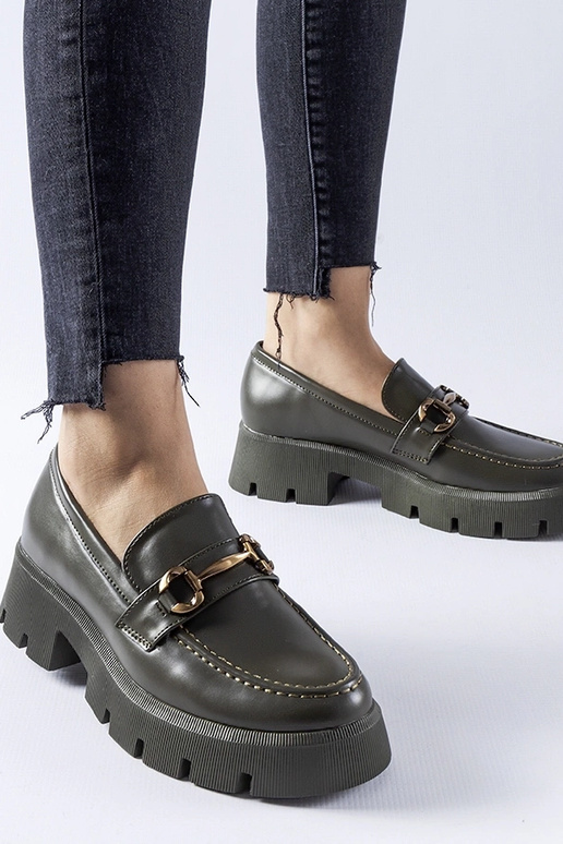 Grønne loafers med spænde Cerzeto Grønne loafers med spænde Cerzeto