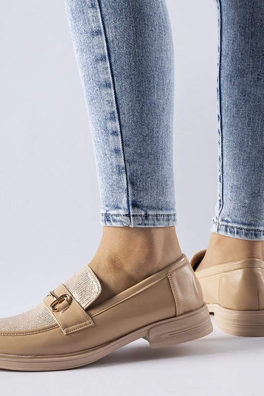 Beige loafers med spænde Gennaro Beige loafers med spænde Gennaro