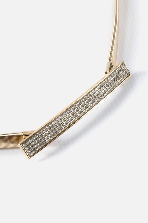 Bracelet élastique en or avec zircons... Bracelet élastique en or avec zircons...