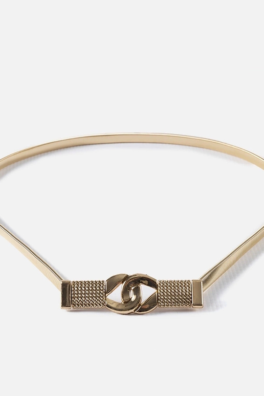 Leonide Gold Elastischer schmaler Gürtel