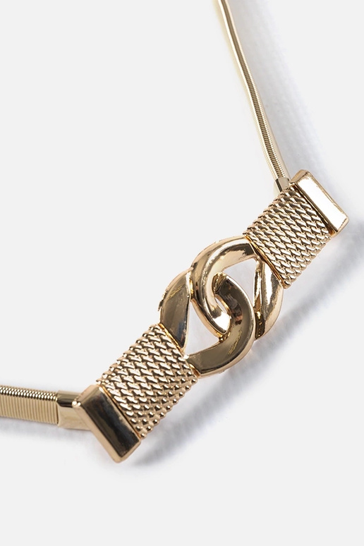 Leonide Gold Elastischer schmaler Gürtel