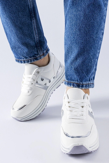 Weiße Plateau-Sneaker... 2
