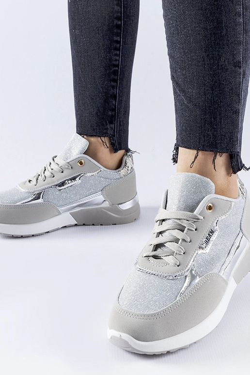 Graue Glitzer-Sneakers Roganzuolo