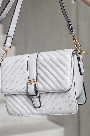 Sac messager matelassé gris... 2