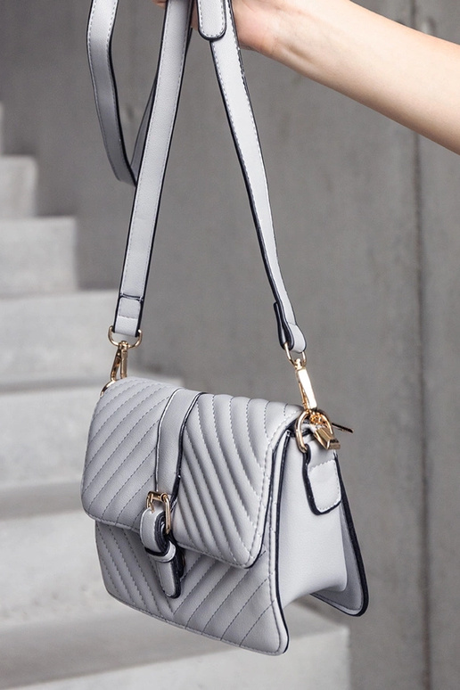 Grå quiltet Virgilio messenger taske Grå quiltet Virgilio messenger taske