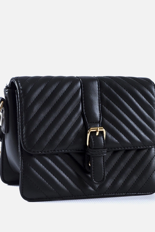 Sac messager matelassé noir Virgilio