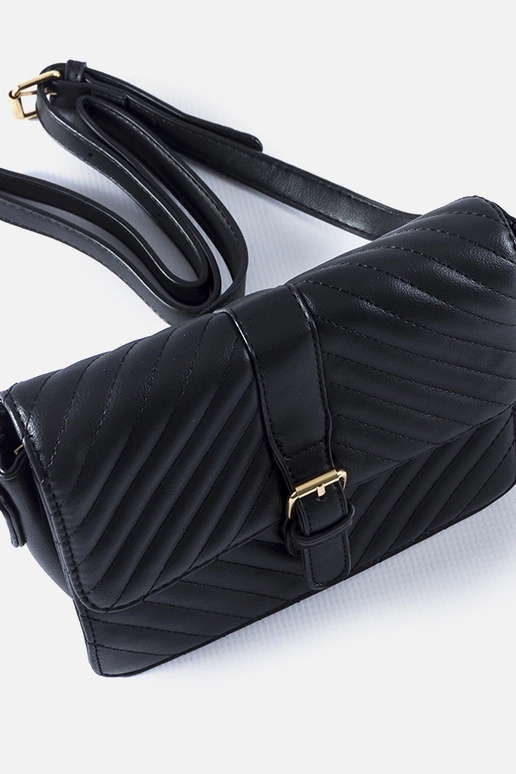 Sac messager matelassé noir Virgilio