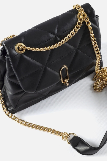 Sac à bandoulière matelassé noir Cella 2