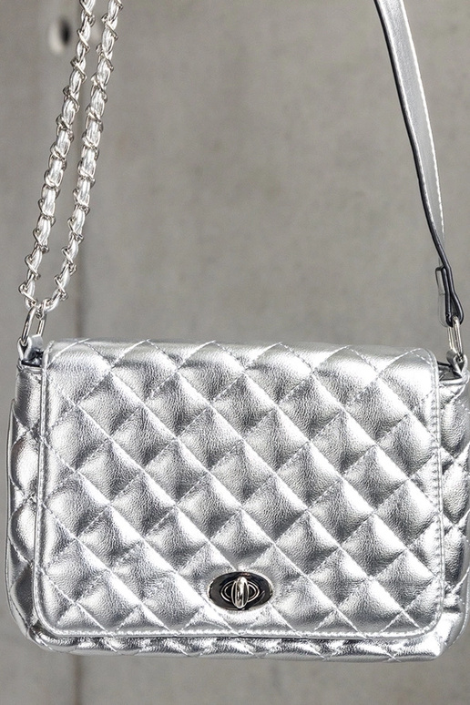 Sølv quiltet Quartilla messenger taske Sølv quiltet Quartilla messenger taske