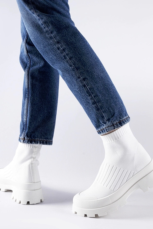 Baskets blanches à tige élastique Varden