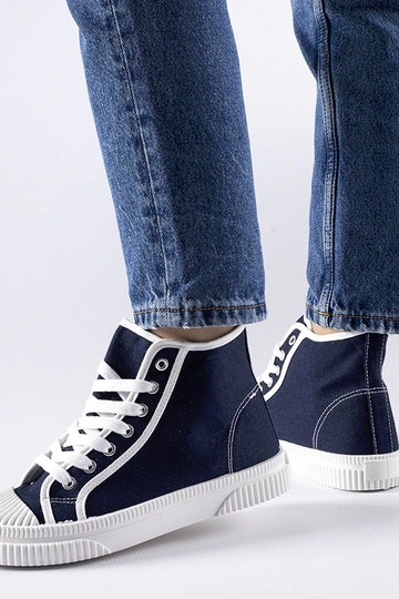 Marineblå høj top sneakers Pozzuolo 2