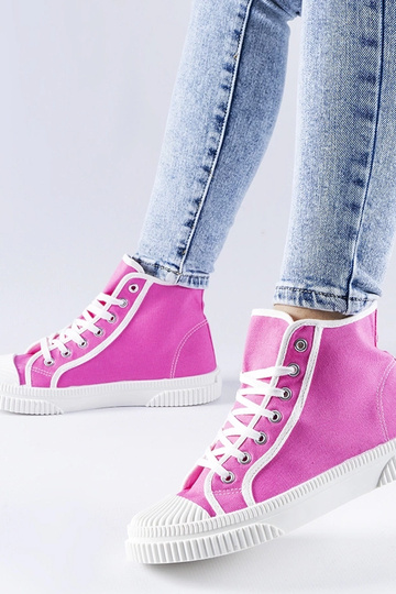 Pozzuolo mørk pink high top sneakers 2