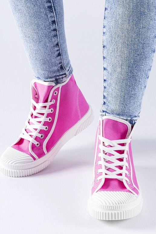 Dunkelrosa High-Top-Sneakers „Pozzuolo“
