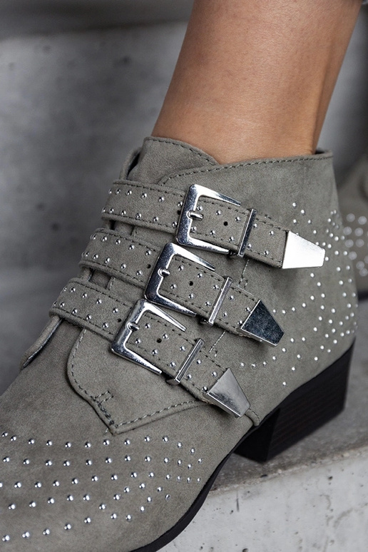 Grønne dekorative ankelstøvler med...