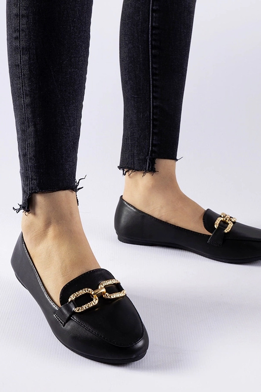 Mocassins noirs avec boucle Sovera Mocassins noirs avec boucle Sovera