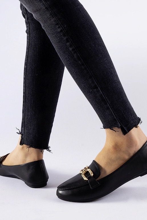 Mocassins noirs avec boucle Sovera Mocassins noirs avec boucle Sovera