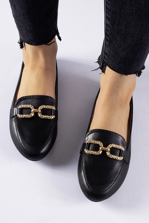 Mocassins noirs avec boucle Sovera Mocassins noirs avec boucle Sovera