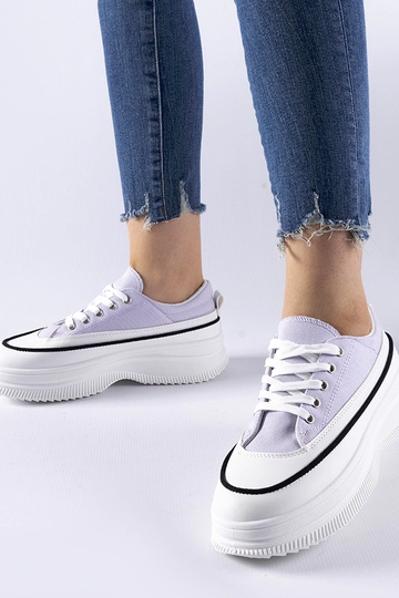Paarse platform slippers Plesio