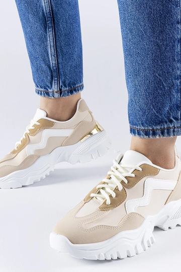Beige sneakers met een...