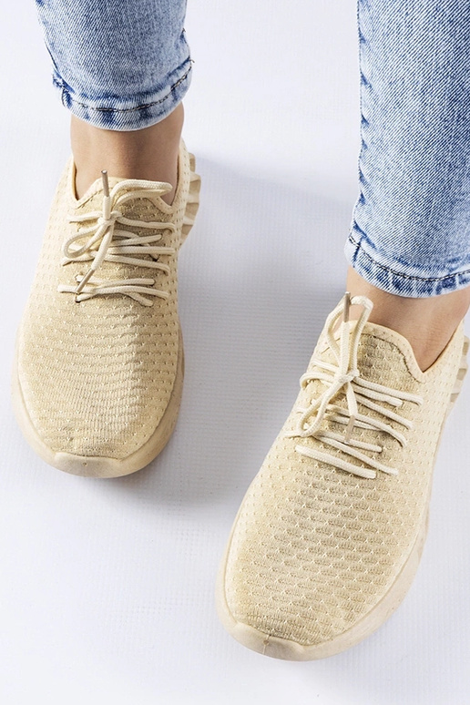 Beige Stoff-Sneakers Derek