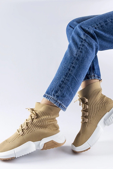 Mørkebeige high top sneakers Sanschagrin 2