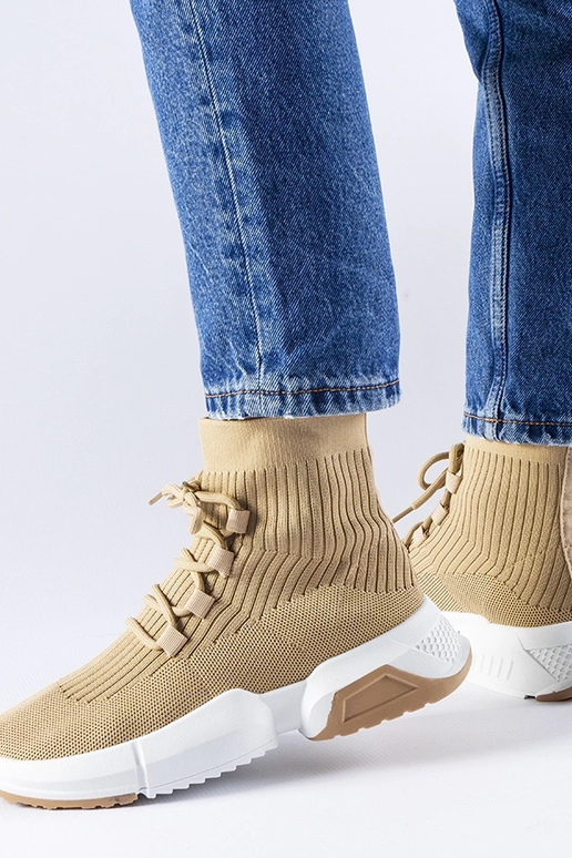 Mørkebeige high top sneakers Sanschagrin