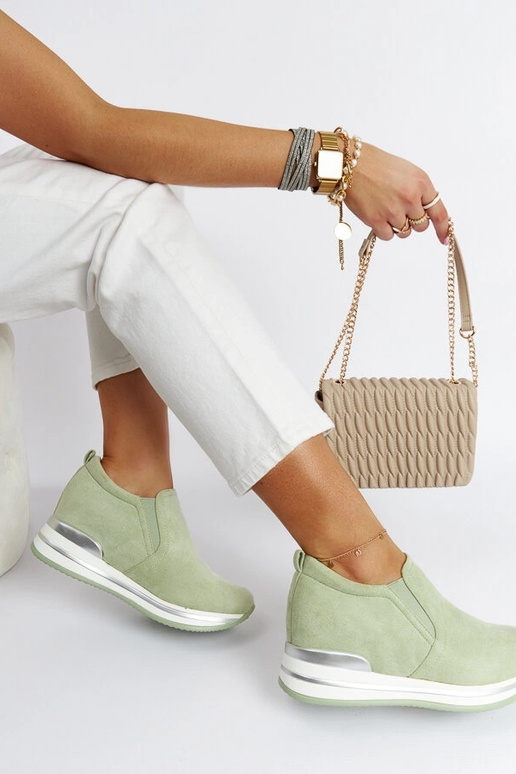 Groene sneakers op hak Alquippa Groene sneakers op hak Alquippa