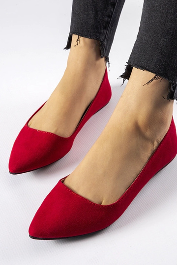 Ballerines à bout pointu rouges Riv