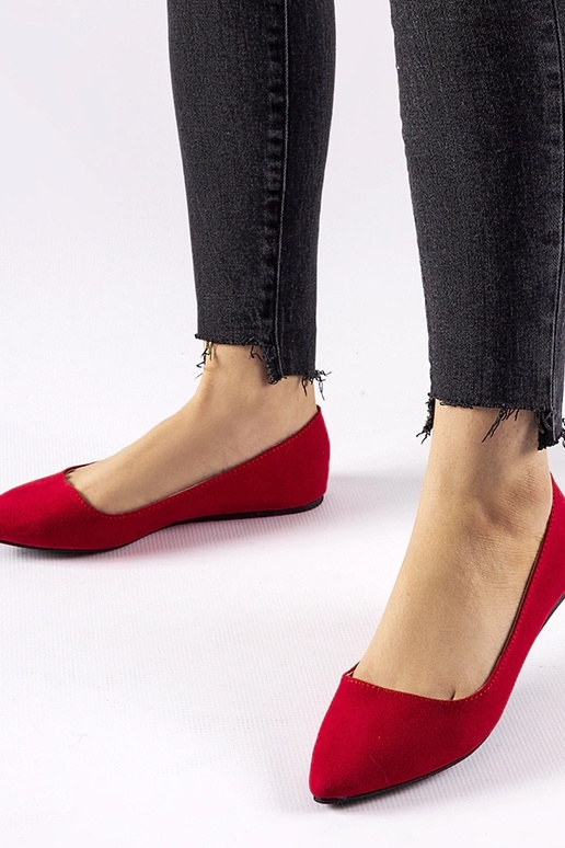 Rote Ballerinas mit spitzer Spitze Riv