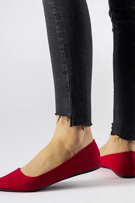 Rote Ballerinas mit spitzer Spitze Riv